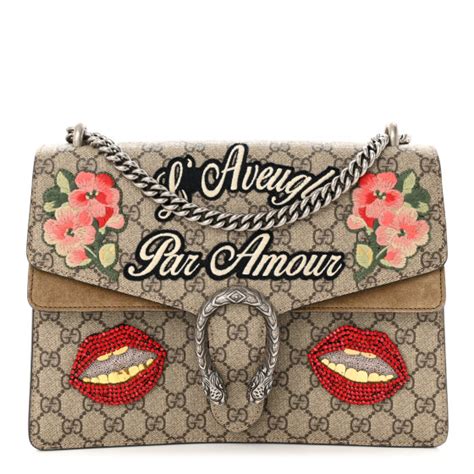 l aveugle par amour gucci bag|GUCCI GG Supreme Monogram L'Aveugle Par Amour.